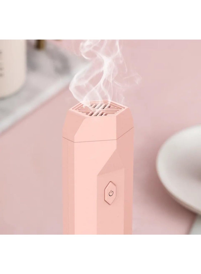 Bukhoor Upgraded 2-in-1 Electric Comb and Incense Burner for Arabic Incense, Mini Rechargeable USB Aroma Diffuser for Personal Hair Care, Home, Office and Car Use (Pink) - Image 1